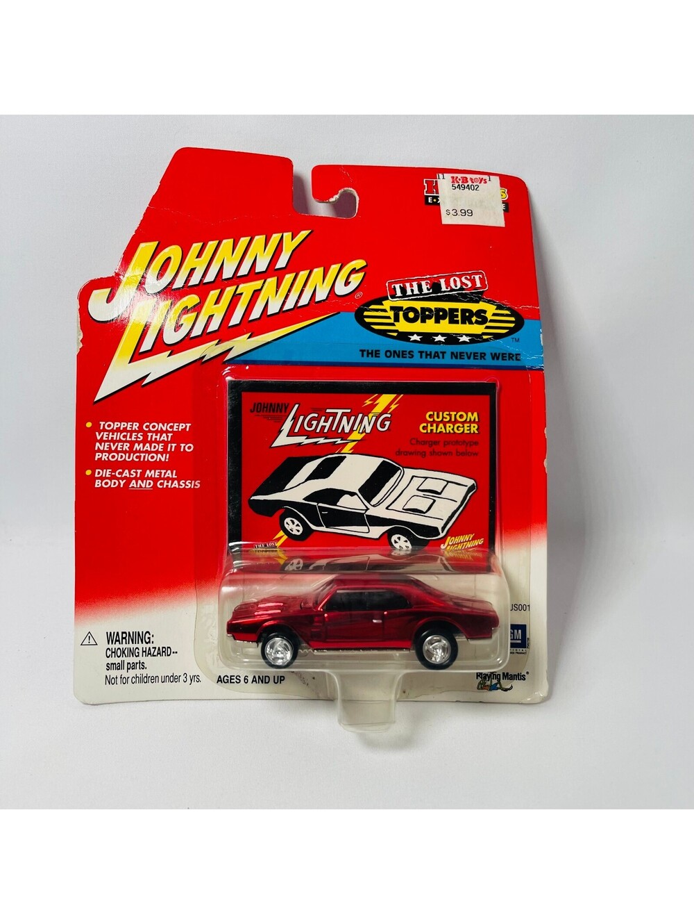 Johnny Lightning The Lost Toppers Custom Charger Diecast Red Chrome Car New